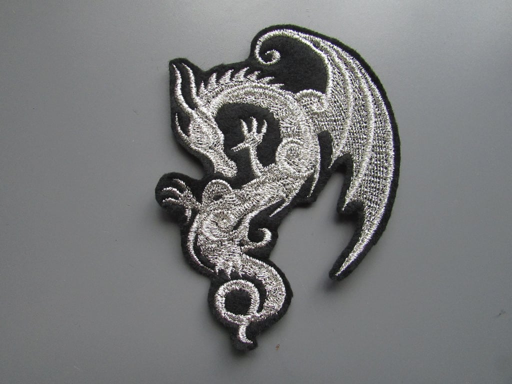 Dragon Embroidered Sew on Applique Patch