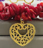 Chunky Amethyst & Red Coral Gold Filigree Heart Gemstone Chip Choker Necklace - Image 5