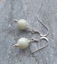 Sterling Silver With Bowenite New Jade Earrings