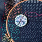 Handmade ceramic magnetic needle minder for keeping your needles safe. 