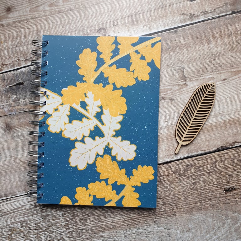 Golden Oak Leaves Notebook