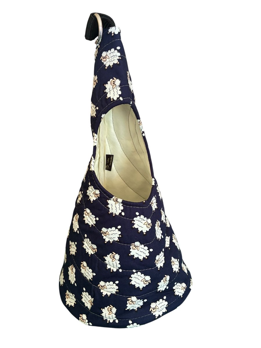 The Nest for Spinning and Weaving - Sheep on Navy