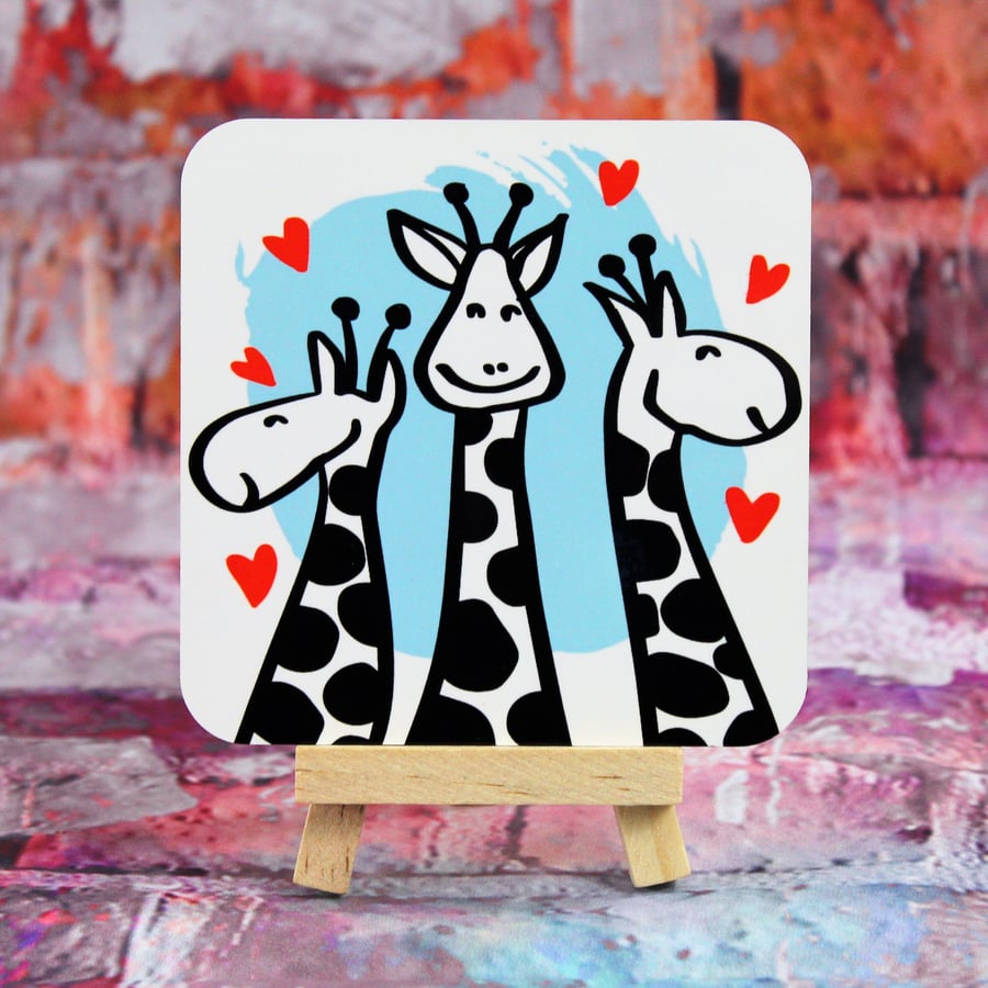 Giraffe Coaster, Drinks Coaster, Teachers Gift, End of Term Gift