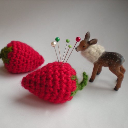 Strawberry Crochet Pattern PDF from WonkyGiraffe