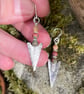 silver arrowhead tribal earrings with jasper - Image 3