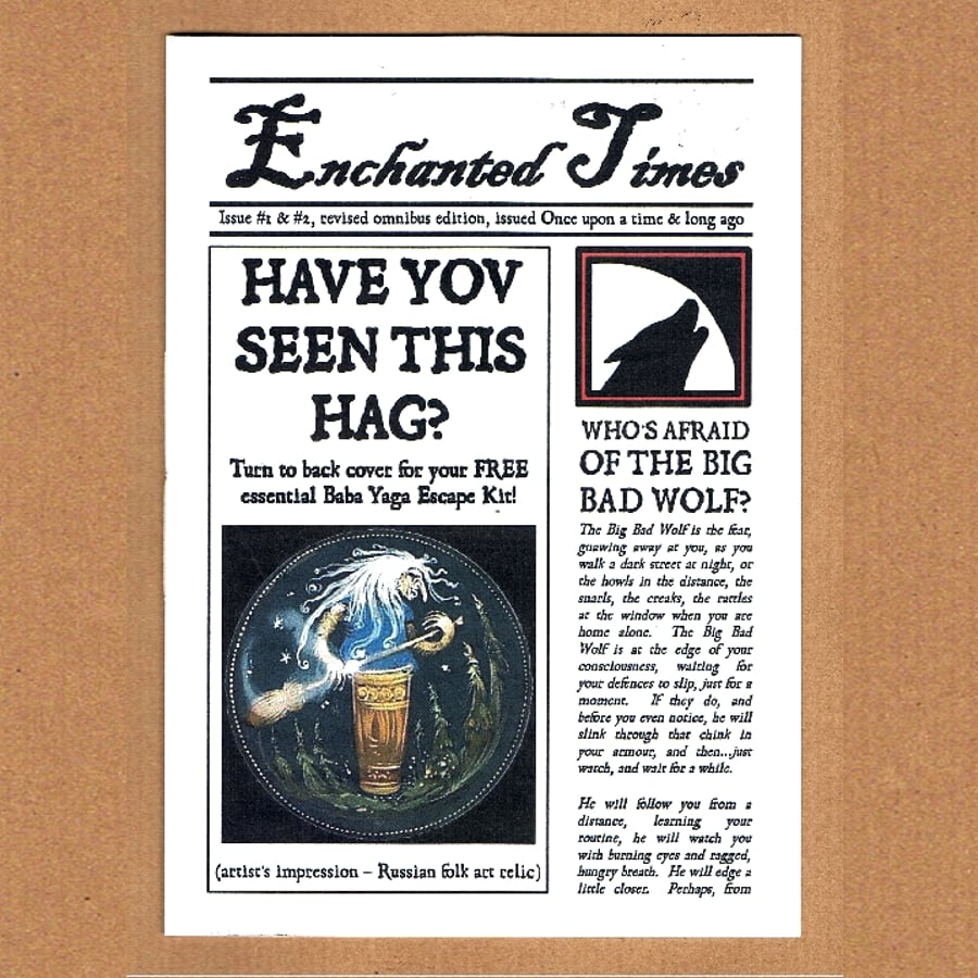 LAST 2 COPIES Enchanted Times Omnibus 1 - fairy tale newspaper zine