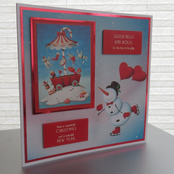 Skating Snowman & Carousel