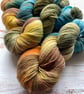 Hand dyed sock yarn 4ply Merino Nylon 100g Cinder Path - Image 4