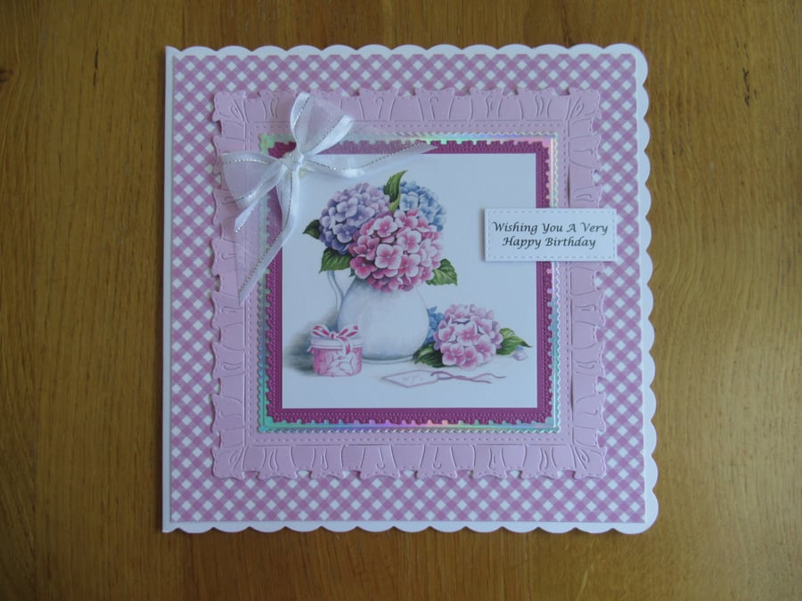 Hydrangeas - Large Birthday Card (19x19cm)