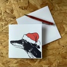 Sighthound Christmas Card - Whippet, Galgo, Lurcher, Greyhound, Personalise