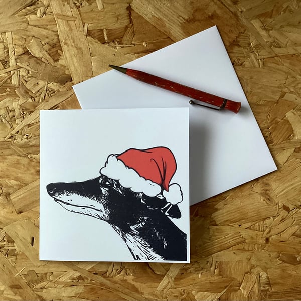 Sighthound Christmas Card - Whippet, Galgo, Lurcher, Greyhound, Personalise