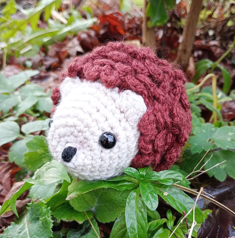 Hedgehog crochet amigurumi keyring bag charm