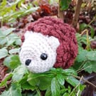 Hedgehog crochet amigurumi keyring bag charm