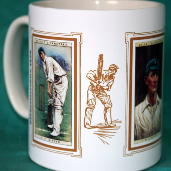 Cricket mug Gloucestershire Glos 1928 cricket counties vintage design mug
