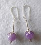 Large Amethyst Flower Bud Earrings with Sterling Silver - Image 5