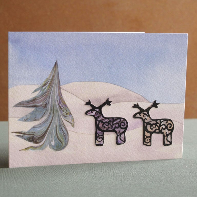 Unique Hand Made Christmas Card with Envelope