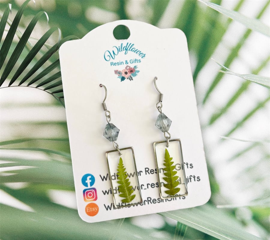 Silver leaf earrings, stainless steel jewellery, nature lover jewellery gift