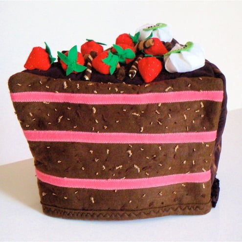 Slice of Chocolate Cake Felt Tea Cosy 