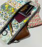 Wildflower Quilted Double Zip Pouch - Brown Zip - Image 2