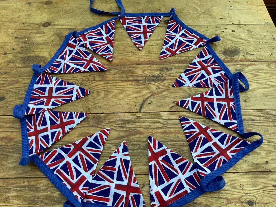 Union Jack Bunting. Double sided. 12 Flags. 