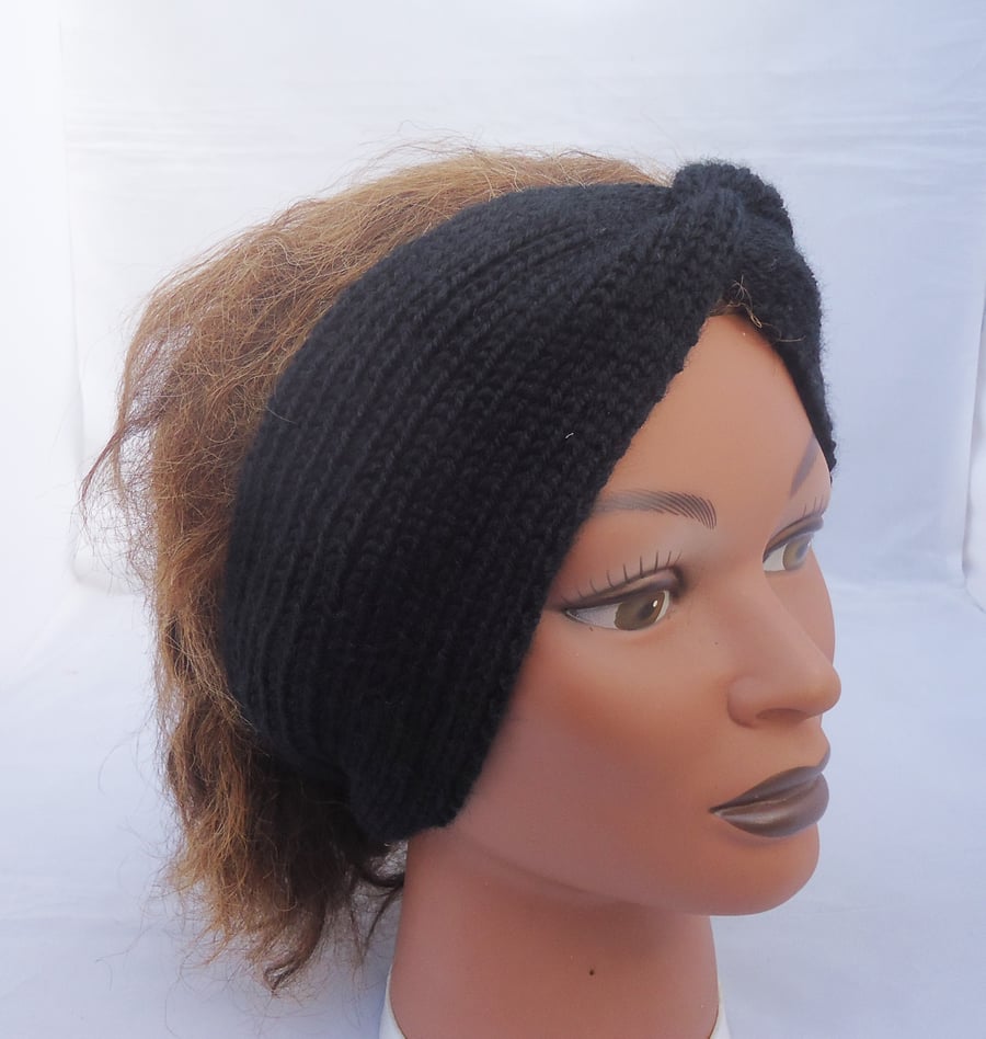 Hand Knit Women Headband, Twisted Headband, Turban Headband