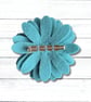 Flower Brooch,Turquoise Flower, Daisy, Flower Badge - Image 2