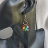 Gorgeous Rainbow Cluster Earrings