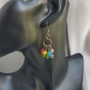 Gorgeous Rainbow Cluster Earrings