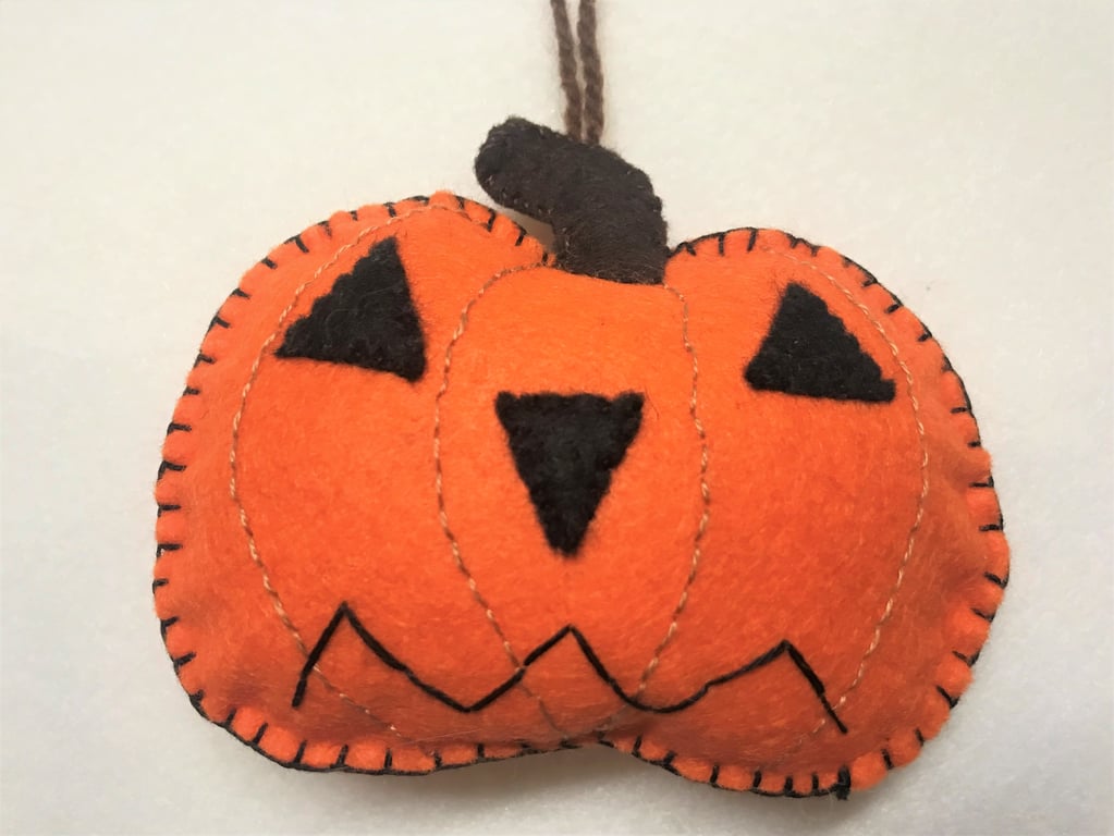 Halloween Felt Hanging Pumpkin