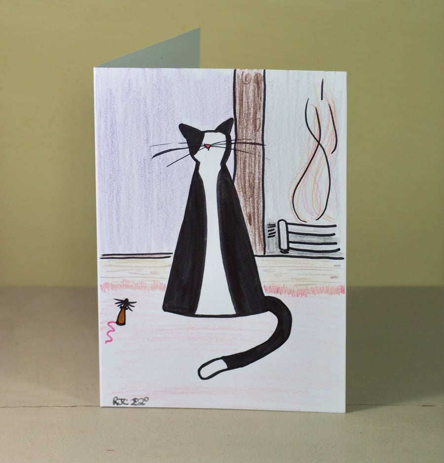 Cat & Mouse Blank Card