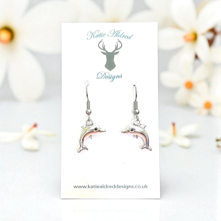 Charm Earrings - Jumping Dolphins