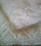 18 inch White V Neck Cardigan with Lacy Border - Image 3