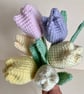 Crochet tulip bouquet, handmade pastel tulips, forever flowers, gift for her - Image 8