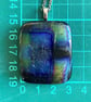 Large Northern Lights Dichroic Glass Pendant Necklace  - Image 2