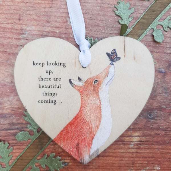 Keep Looking Up Hanging Heart