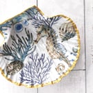 Shell Trinket Dish in a Seahorse Design for Rings and Jewellery