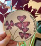 Hand Painted Botanical Ceramic Coaster, Pottery Plant Coasters - Image 7