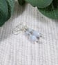 Earrings, Sterling Silver and Blue Lace Agate Droppers - Image 5
