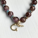 Handcrafted Beads Necklace with open pendant hook