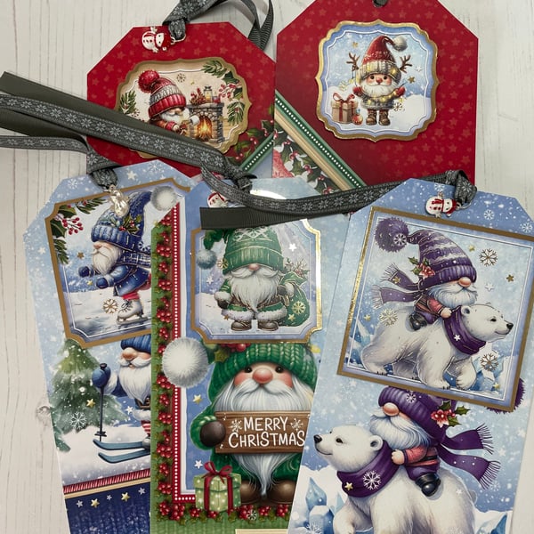 Christmas Tag Set - Tomtes -From our Gnome to Yours 