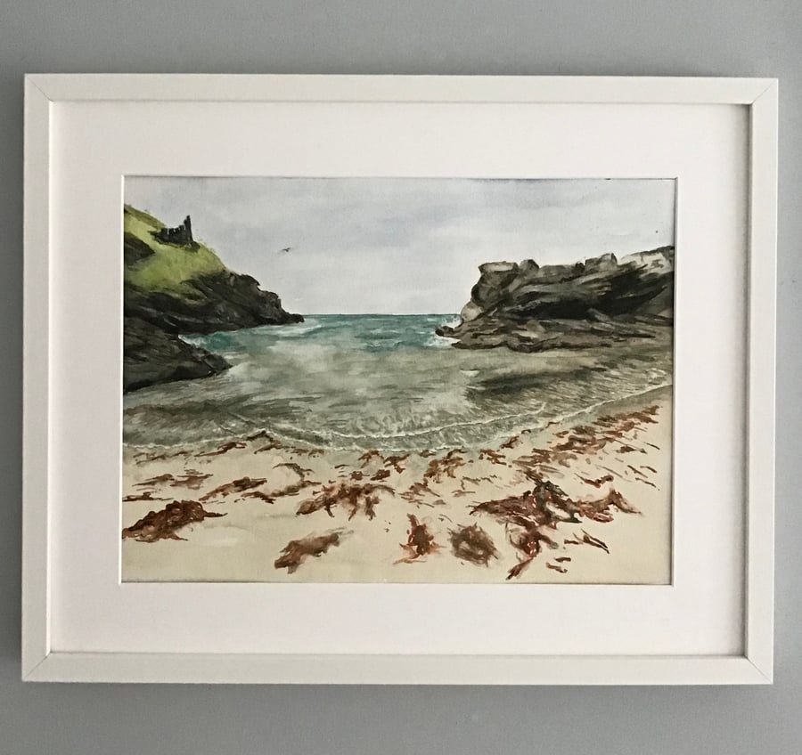 Tintagel Beach - Original Watercolour Painting