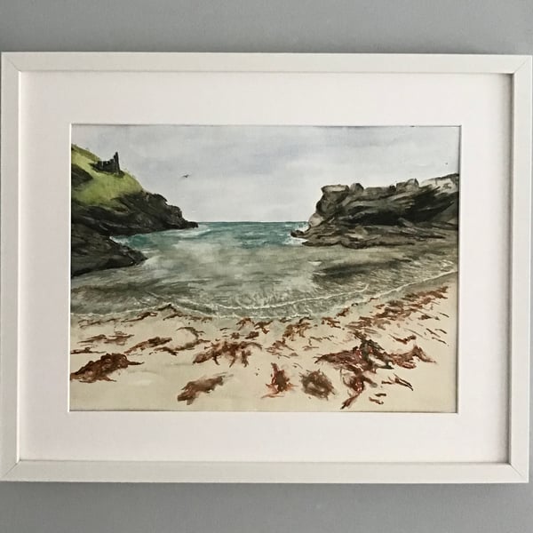 Tintagel Beach - Original Watercolour Painting