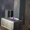 Amethyst Gemstone Ring - Sterling Silver Stacking Ring 