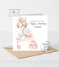 Pink Ballerina Theme Happy Birthday Card