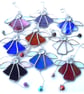 Angel Bell Suncatcher Stained Glass BlueWhite  044 - Image 5