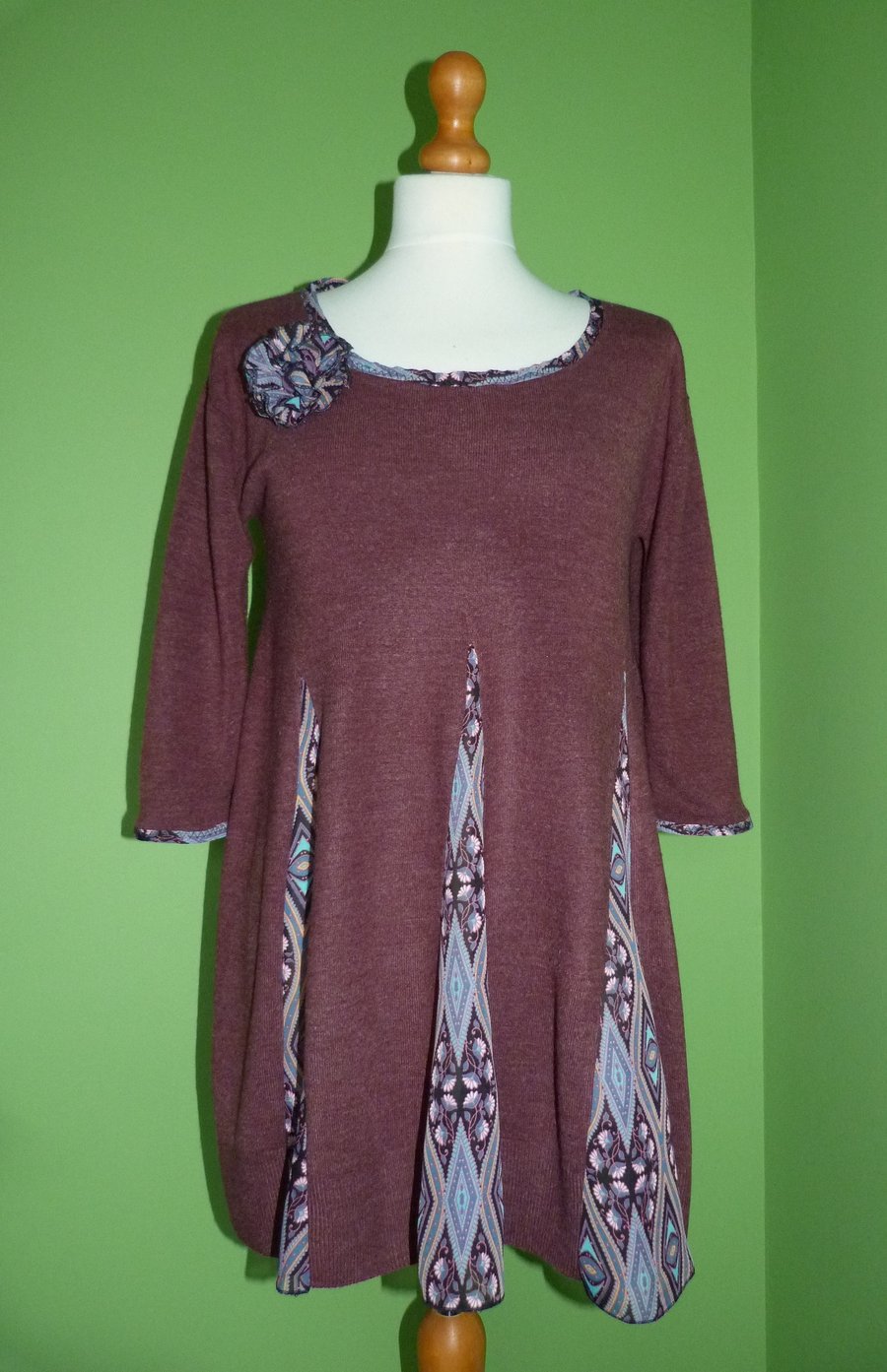 Up-cycled Swing Top in Purple 