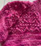 Baby cardigan with lacy pattern knitted in a hand dyed yarn  - Image 3