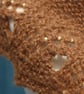 Hand knit natural coloured Alpaca scarf with beaded edging - Design S145 - Image 6