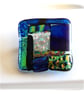 Dichroic L010 Luxury Fused Glass Patchwork Brooch Handmade 