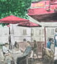 Paris Cafe - Original Watercolour Painting - Image 5